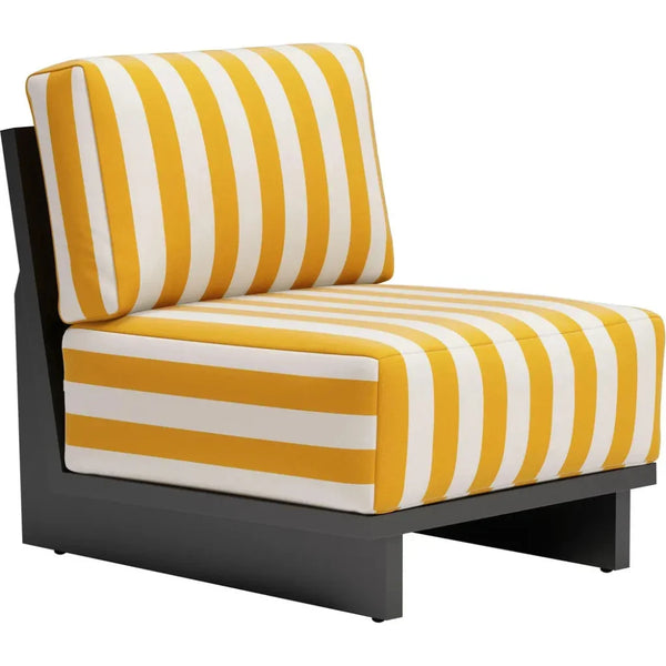 Shoreline Yellow & Black Accent Chair-Outdoor Accent Chairs-Zuo Modern-LOOMLAN