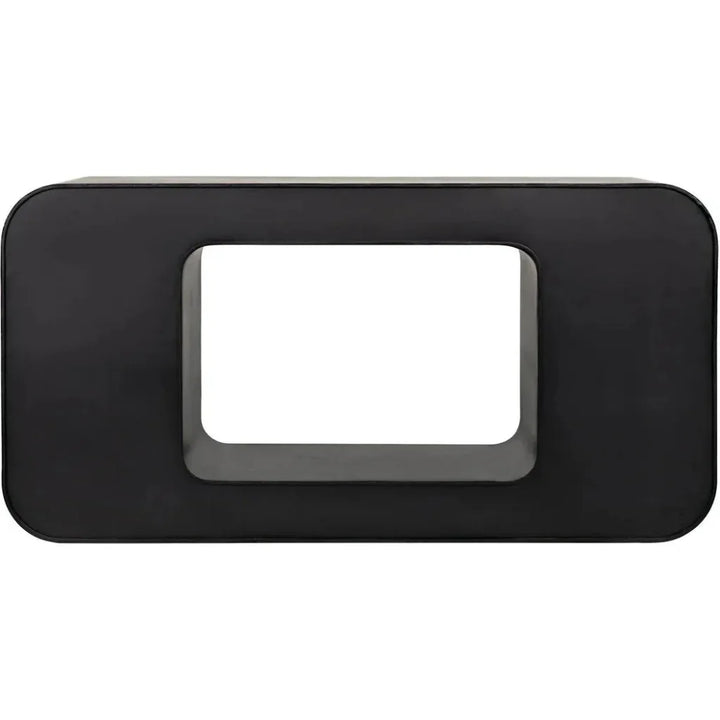 Shylock Black Steel Geometric Console Table - LOOMLAN - Noir - Console Tables