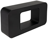 Shylock Black Steel Geometric Console Table-Console Tables-Noir-LOOMLAN