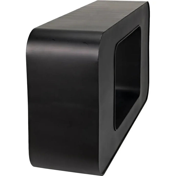 Shylock Black Steel Geometric Console Table - LOOMLAN - Noir - Console Tables