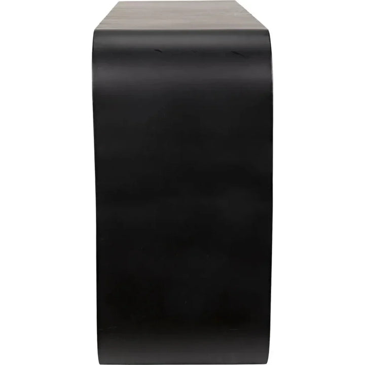 Shylock Black Steel Geometric Console Table - LOOMLAN - Noir - Console Tables