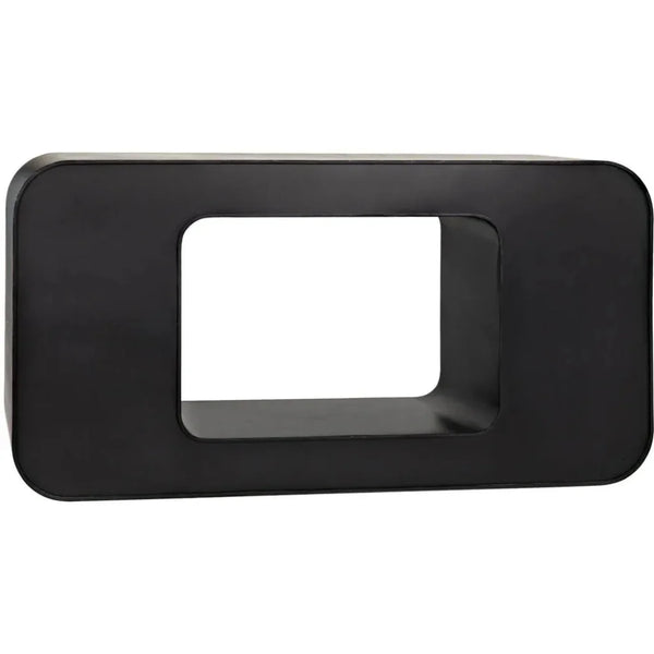 Shylock Black Steel Geometric Console Table - LOOMLAN - Noir - Console Tables