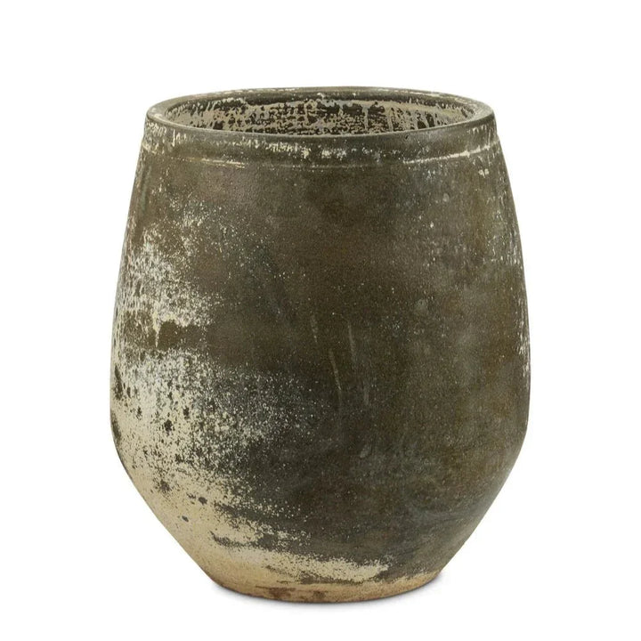 Sicilia Terracotta Antique Medium Outdoor Planter-Outdoor Accessories-Currey & Co-LOOMLAN