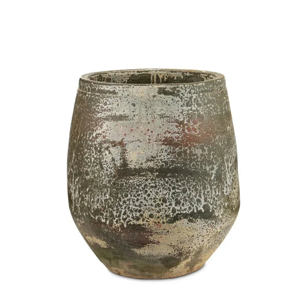 Sicilia Terracotta Antique Medium Outdoor Planter-Outdoor Accessories-Currey & Co-LOOMLAN