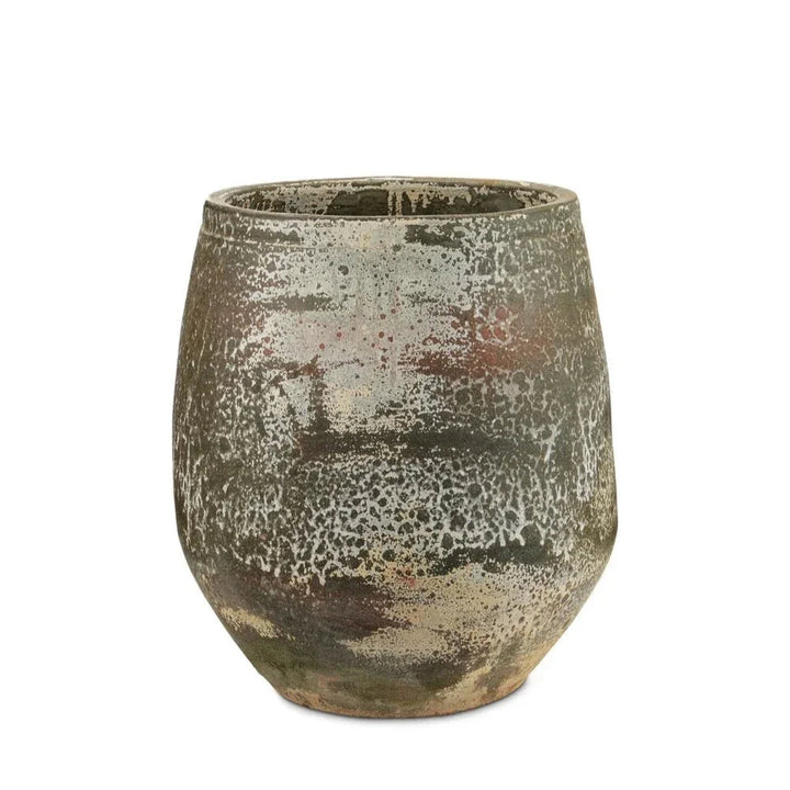 Sicilia Terracotta Antique Medium Outdoor Planter-Outdoor Accessories-Currey & Co-LOOMLAN