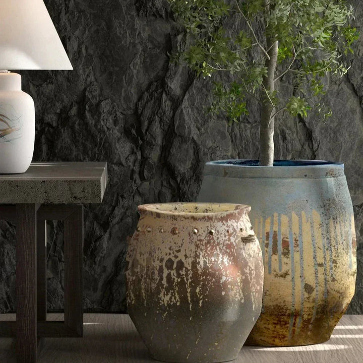 Sicilia Terracotta Large Outdoor Planter-Outdoor Accessories-Currey & Co-LOOMLAN