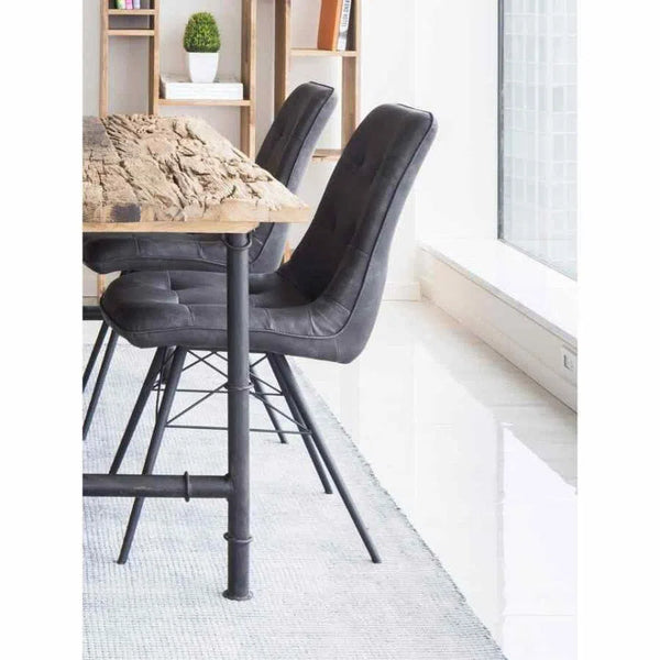 Side Chair (Set Of 2) Grey Industrial Dining Chairs LOOMLAN By Moe's Home
