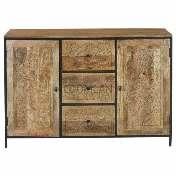 Sideboard with Drawers on Iron Frame