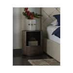 Siena Hand Etched Metal Modern Nightstand