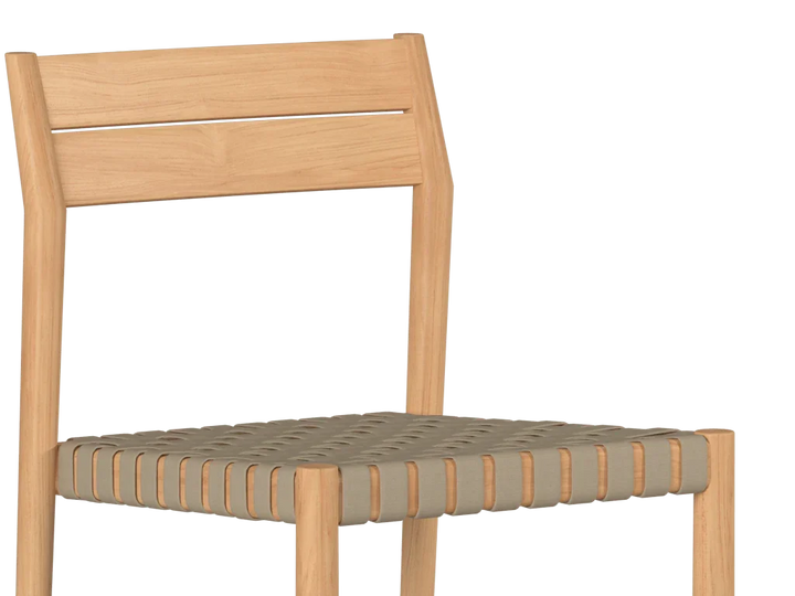 Siena Teak Woven Stackable Patio Armchair 4PC-Outdoor Accent Chairs-HiTeak-LOOMLAN