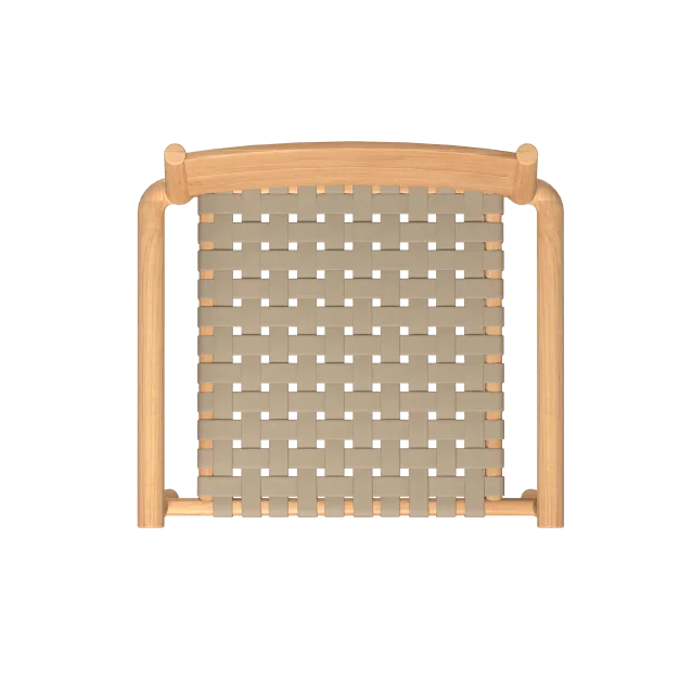 Siena Teak Woven Stackable Patio Armchair 4PC-Outdoor Accent Chairs-HiTeak-LOOMLAN