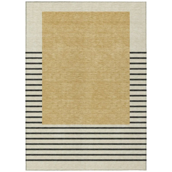 Sienna Gold Washable Indoor-Outdoor Rug-Outdoor Rugs-LOOMLAN Rugs-2'6" x 3'10"-LOOMLAN