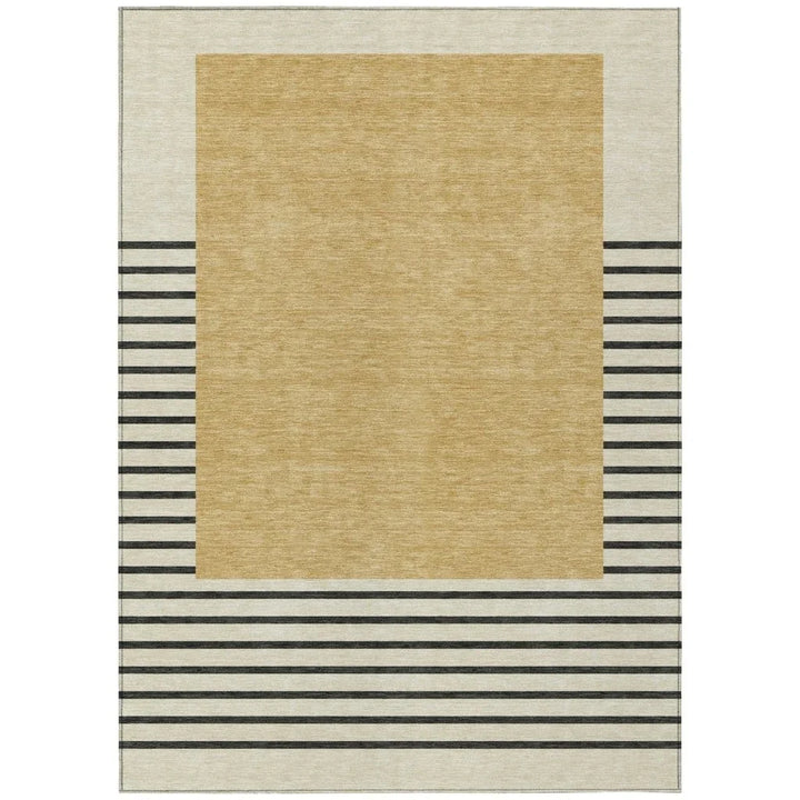 Sienna Gold Washable Indoor-Outdoor Rug-Outdoor Rugs-LOOMLAN Rugs-2'6" x 3'10"-LOOMLAN