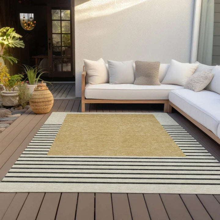 Sienna Gold Washable Indoor-Outdoor Rug-Outdoor Rugs-LOOMLAN Rugs-LOOMLAN