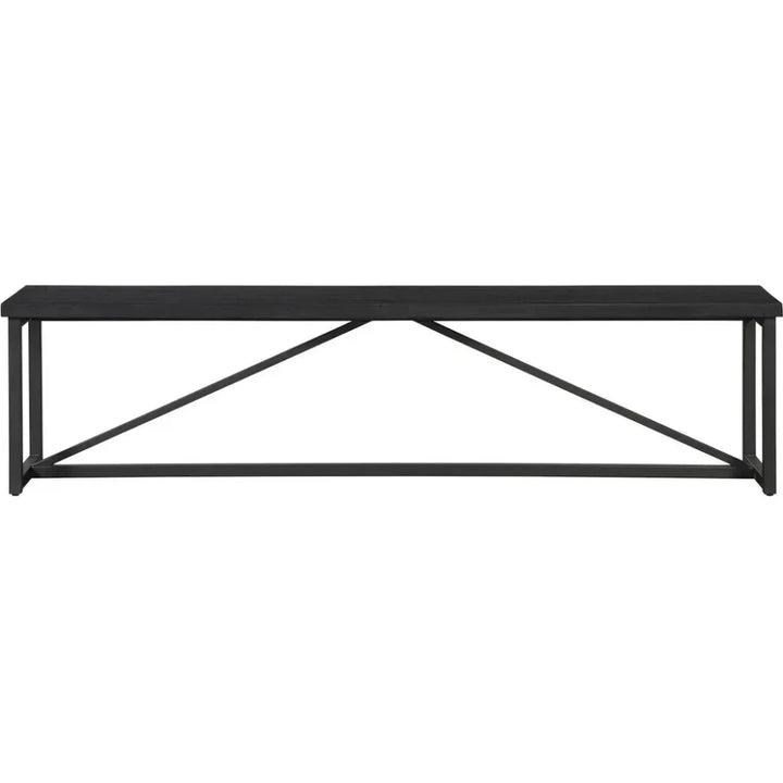 Sierra Wood and Steel Black Bench - LOOMLAN - Moe's Home - Bedroom Benches