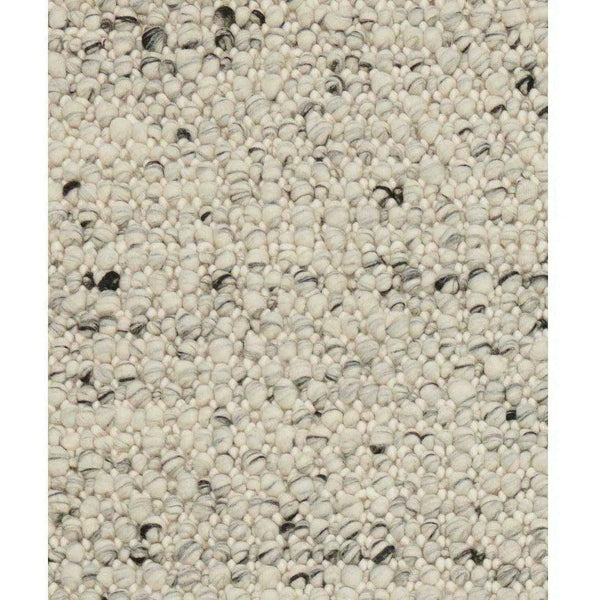 Sigri Grey Beige Solid Handmade Wool Rug