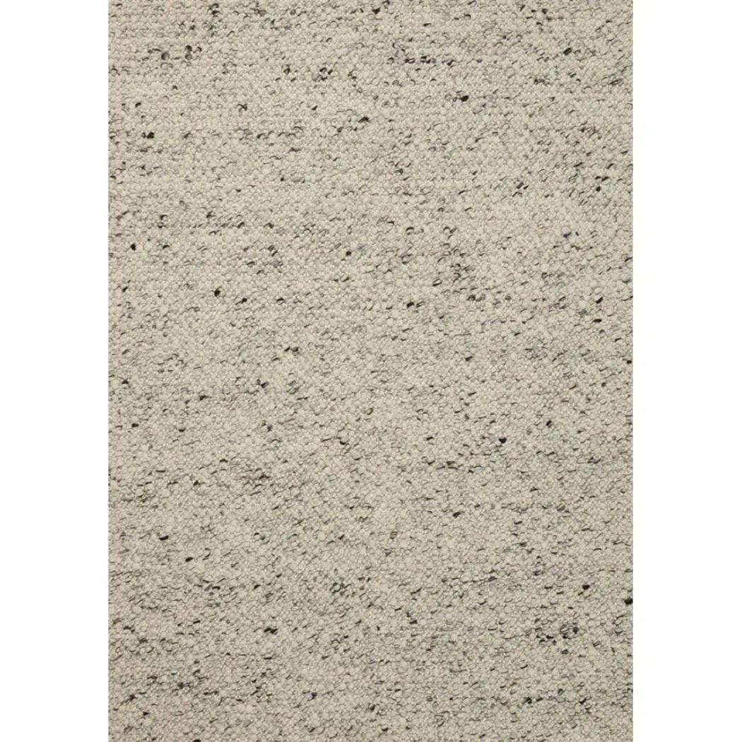 Sigri Grey Beige Solid Handmade Wool Rug