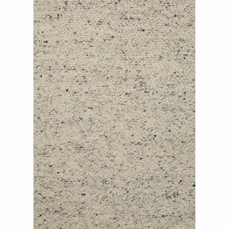 Sigri Grey Beige Solid Handmade Wool Rug