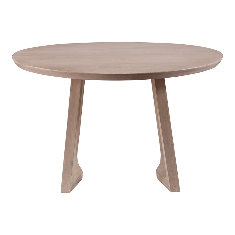  Silas Mid-Century Modern Oak Wood Round Dining Table Moe' Home