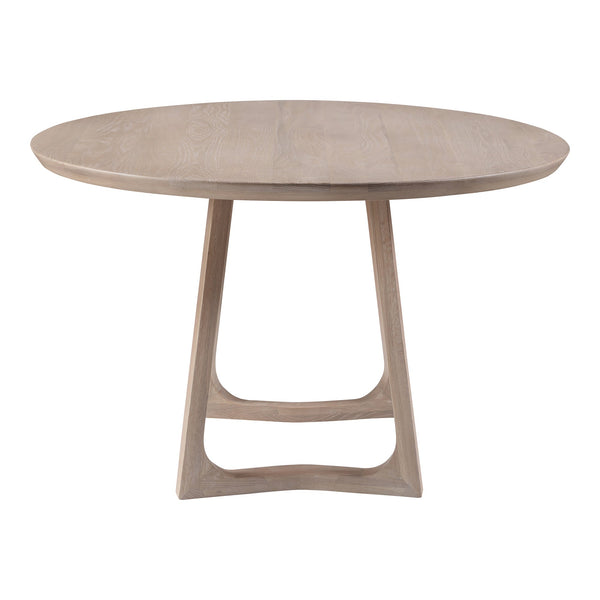  Silas Mid-Century Modern Oak Wood Round Dining Table Moe' Home