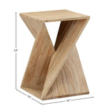 Silhouette TwistedSquare Side Table-Side Tables-LH Imports-LOOMLAN