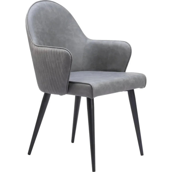 Silloth Steel Dining Arm Chair - LOOMLAN - Zuo Modern - Dining Chairs