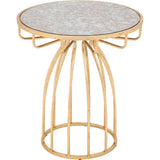 Silo Side Table Mirror & Gold