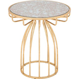 Silo Side Table Mirror & Gold