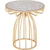 Silo Side Table Mirror & Gold