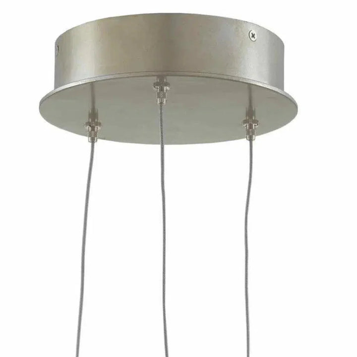 Silver Clear Birds Nest 3 - Light Multi - Drop Pendant - LOOMLAN - Currey & Co - Pendants