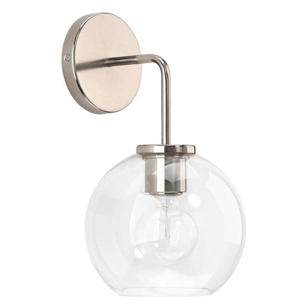 Silver Clear Glass Reece Wall Sconce Wall Sconces LOOMLAN By Jamie Young