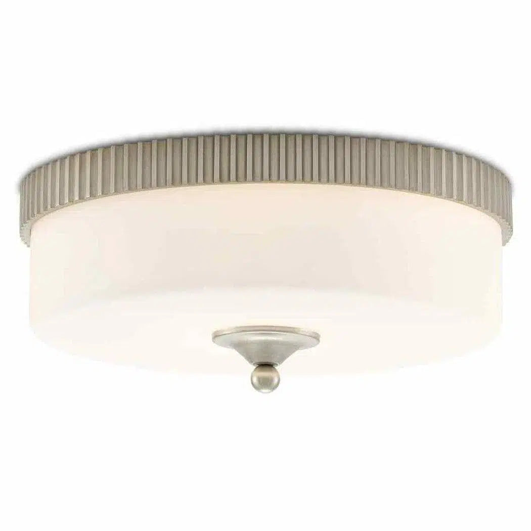 Silver Frosted Glass Bryce Flush Mount By Goralnick