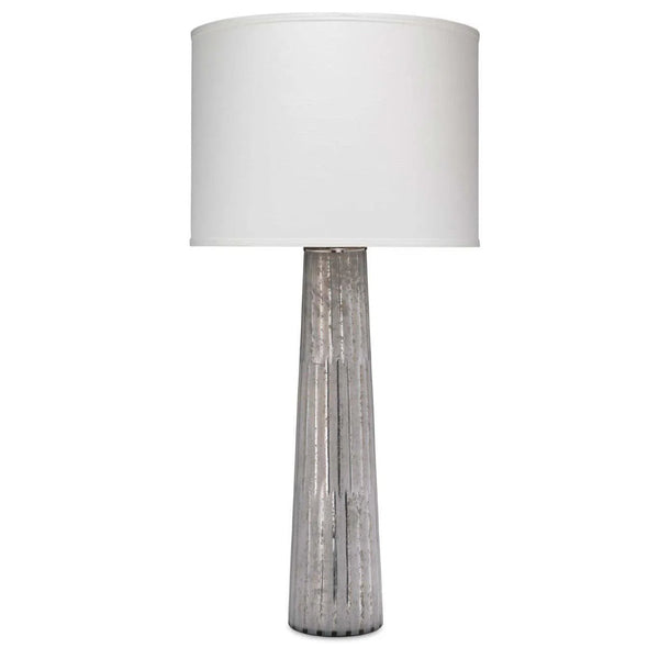 Silver Glass Striped Silver Pillar Table Lamp Table Lamps LOOMLAN By Jamie Young