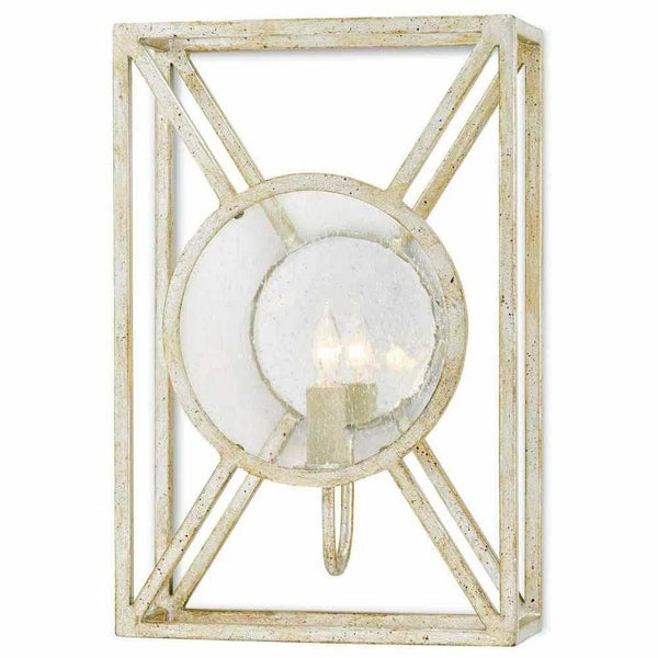 Silver Granello Beckmore Silver Wall Sconce Lillian August Wall Sconces LOOMLAN By Currey & Co