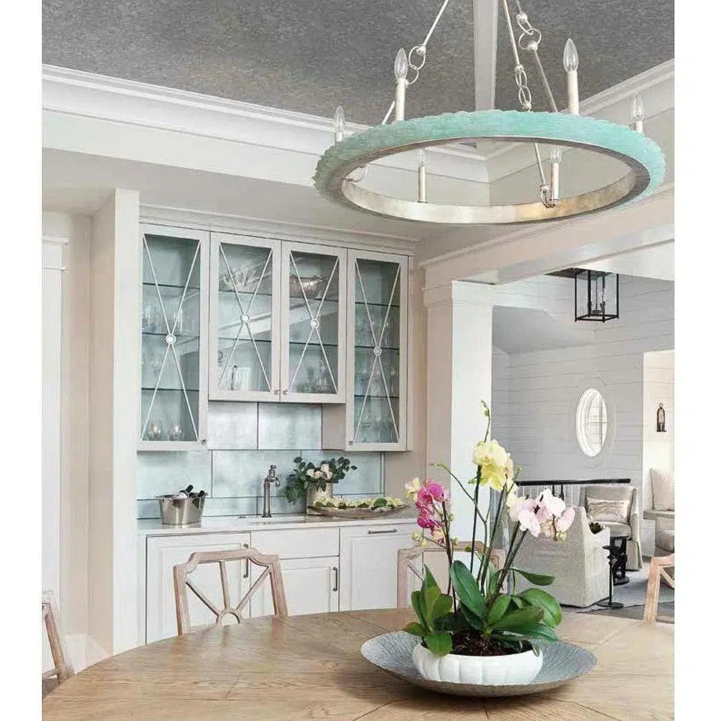 Silver Granello Seaglass Tidewater Chandelier