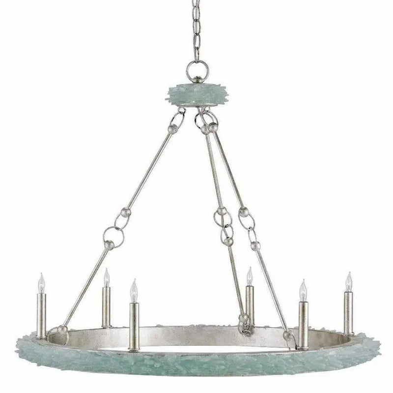 Silver Granello Seaglass Tidewater Chandelier