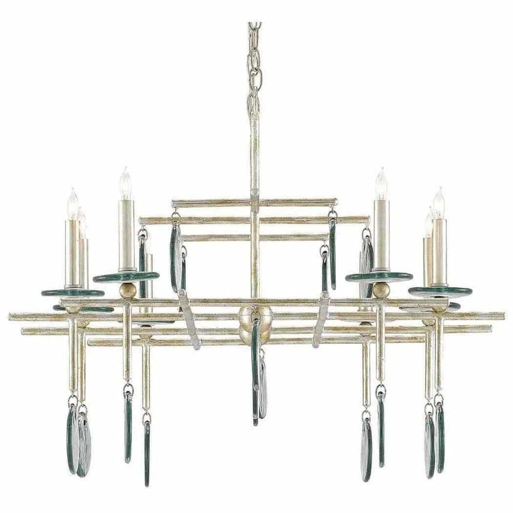 Silver Granello Sethos Silver Rectangular Chandelier