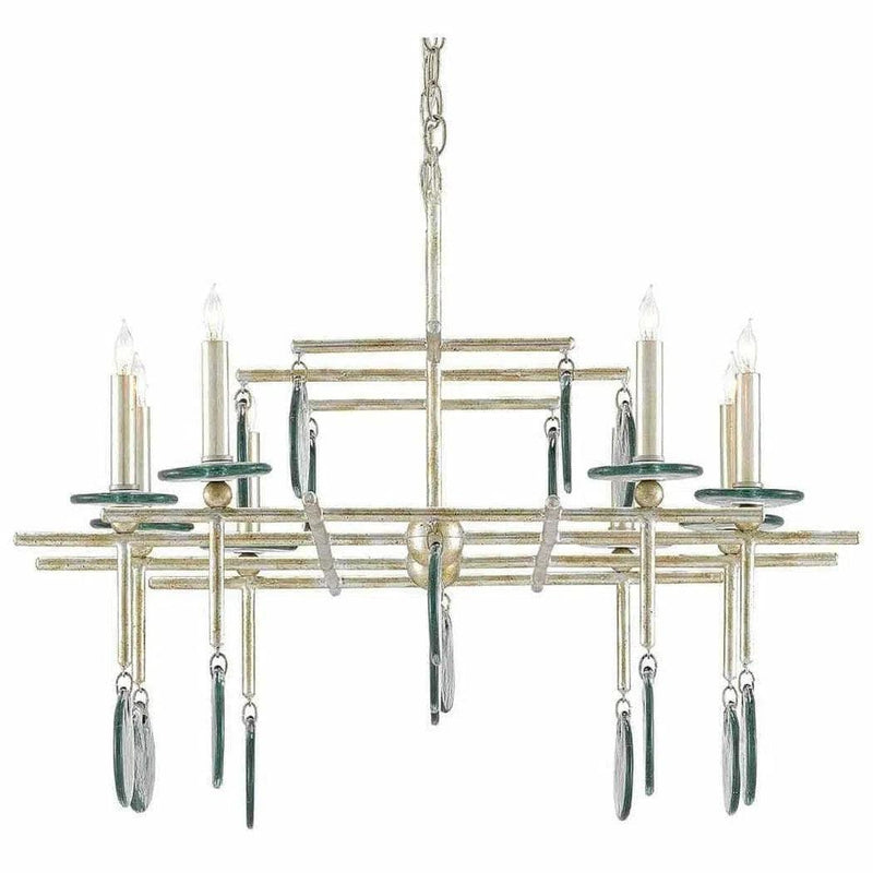 Silver Granello Sethos Silver Rectangular Chandelier