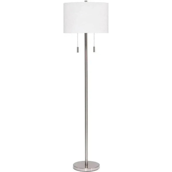 Silver Iron Lincoln Floor Lamp-Floor Lamps-Jamie Young-LOOMLAN