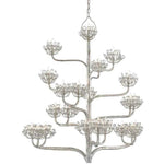 Silver Leaf Agave Americana Silver Chandelier