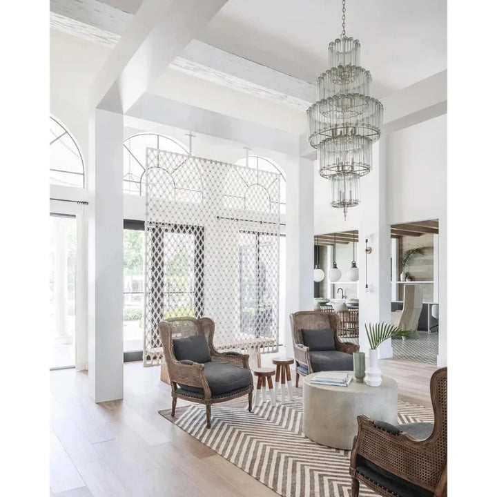 Silver Leaf Bevilacqua Large Chandelier - LOOMLAN - Currey & Co - Chandeliers