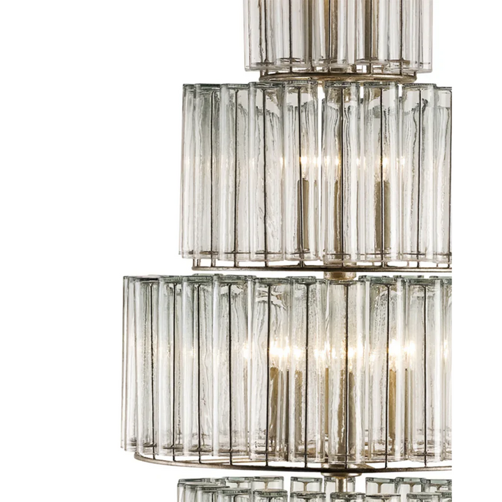 Silver Leaf Bevilacqua Medium Chandelier - LOOMLAN - Currey & Co - Chandeliers