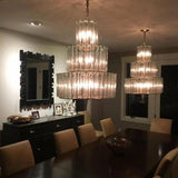 Silver Leaf Bevilacqua Medium Chandelier Chandeliers LOOMLAN By Currey & Co