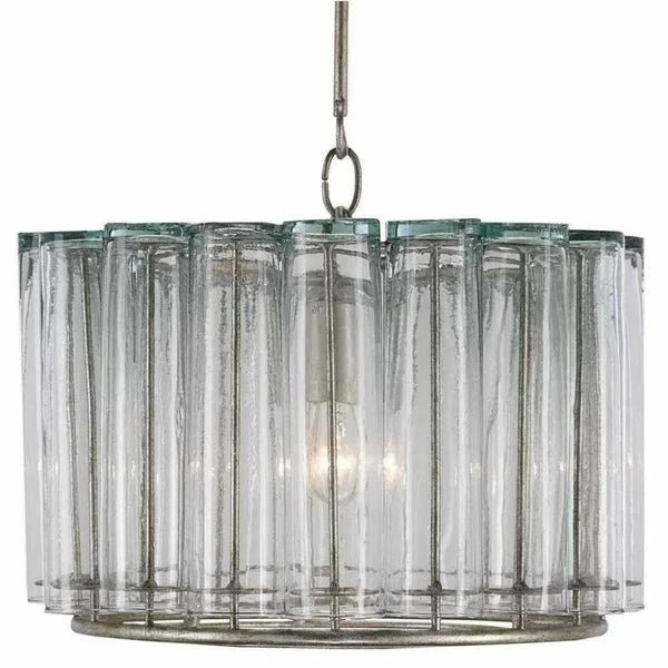 Silver Leaf Bevilacqua Pendant - LOOMLAN - Currey & Co - Pendants