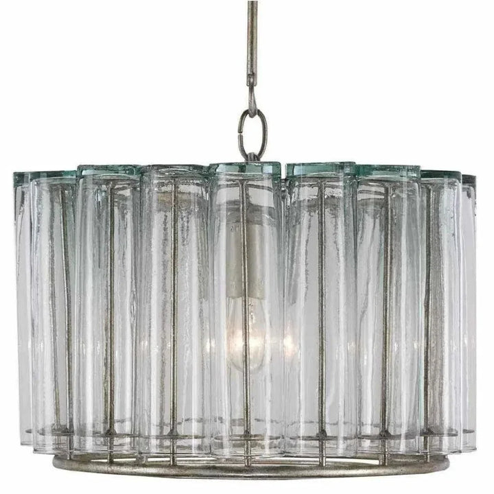 Silver Leaf Bevilacqua Pendant - LOOMLAN - Currey & Co - Pendants