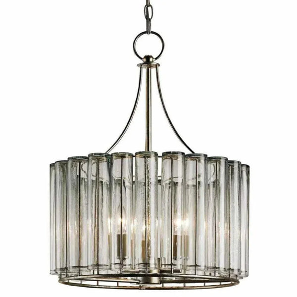 Silver Leaf Bevilacqua Small Chandelier - LOOMLAN - Currey & Co - Chandeliers