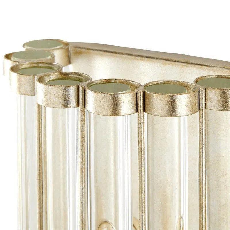 Silver Leaf Clear Warwick Tall Wall Sconce By Williams