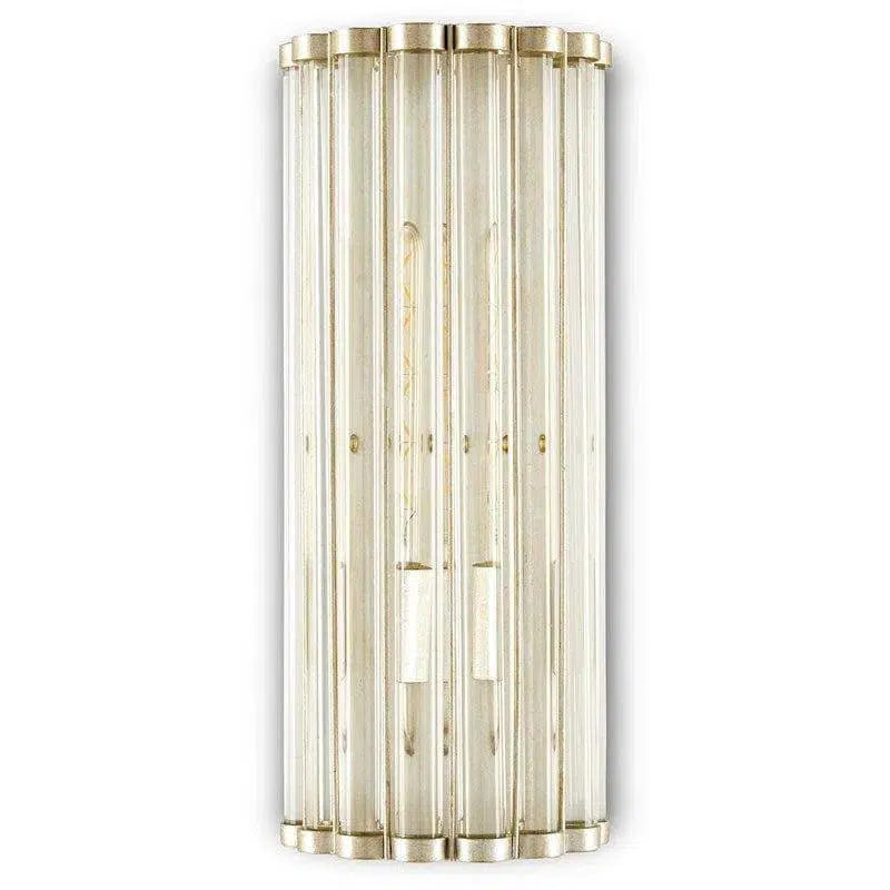 Silver Leaf Clear Warwick Tall Wall Sconce By Williams