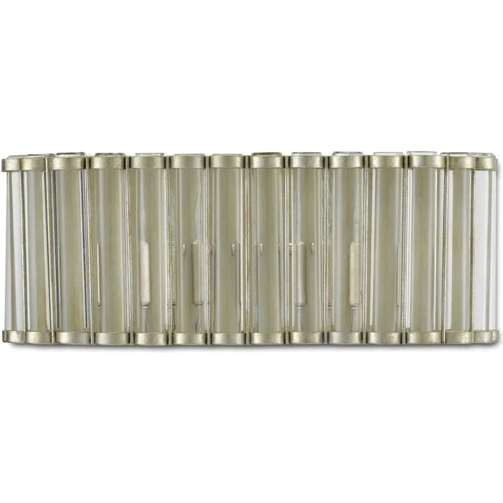 Silver Leaf Clear Warwick Wall Sconce Bunny Williams - LOOMLAN - Currey & Co - Wall Sconces