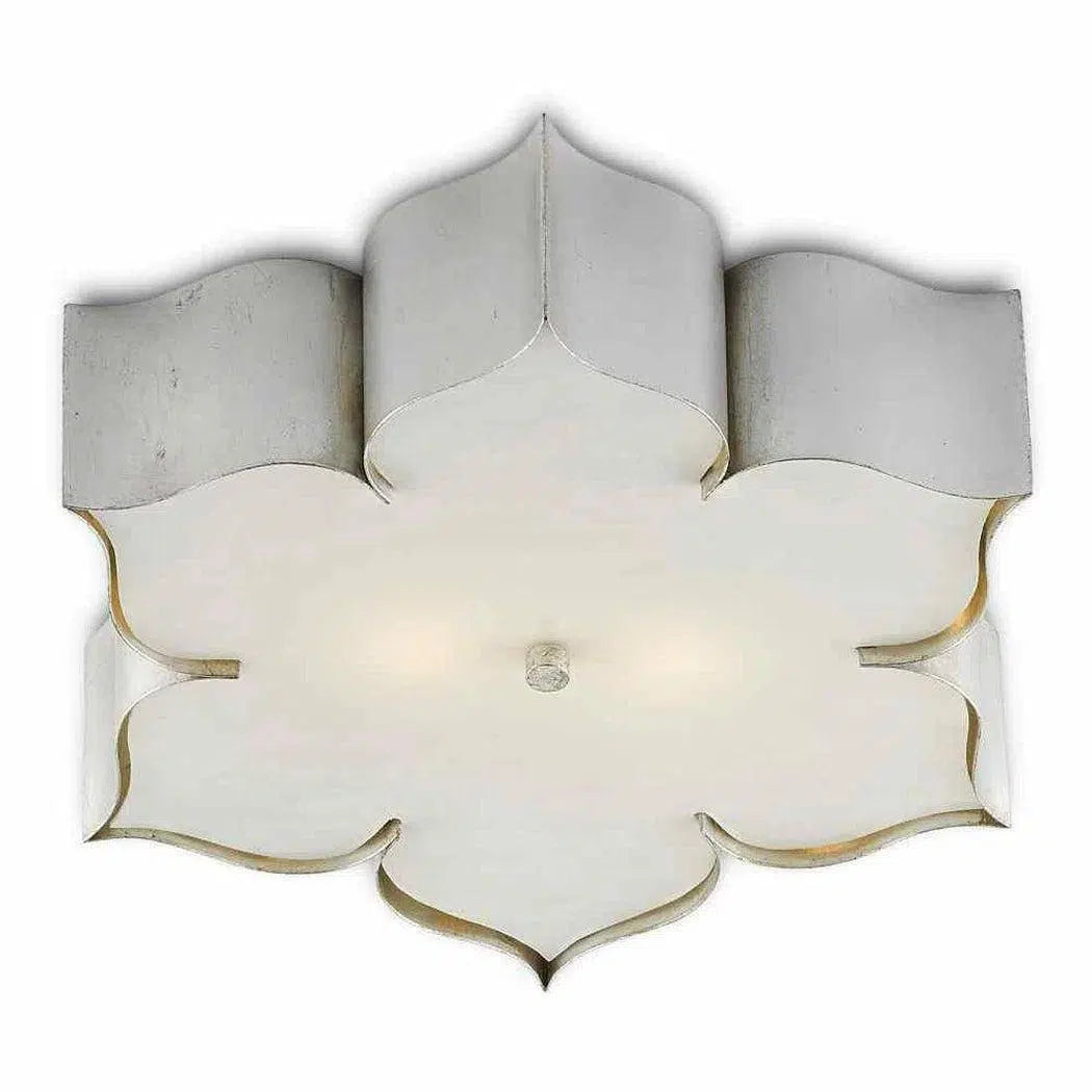 Silver Leaf Grand Lotus Silver Flush Mount